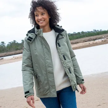 Nepromokavá bunda s fleecovou podšívkou zelenkavá 56