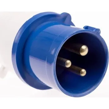 Adaptér do auta karavan obytný vůz 240V 16A 3pinový samec IP44 vodotěsný ABS kov přímá montáž připojení hlavní zástrčky síť