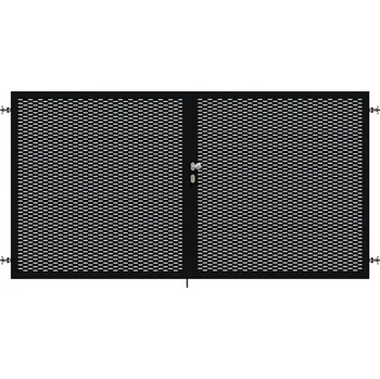 brána Flow Plotová brána dvoukřídlá, hliník, 150 × 300 cm, antracitová šedá (RAL 7016)