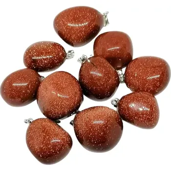 Přívěsek Avanturín zlatý – tromlovaný nepravidelný přívěsek pro energii a harmonii