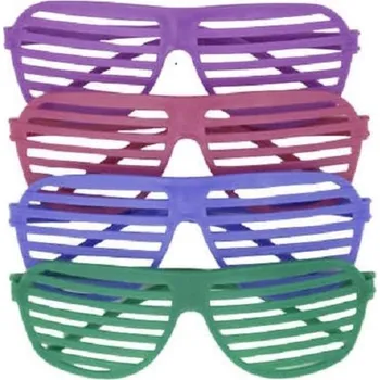 Party dekorace Unique BRÝLE s mřížkou Neon 4ks