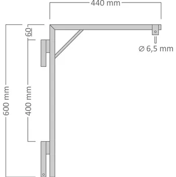 DECOLED Držák motivu na sloupy VO pro dekory do 50 cm, 44 x 60 cm, pro 2x U20S