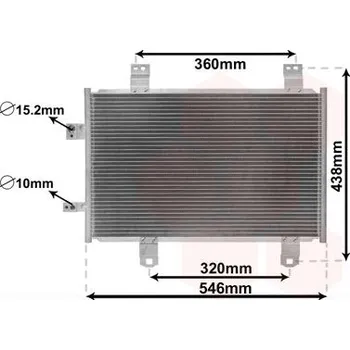Klimatizace automobilu Kondenzátor, klimatizace VAN WEZEL 27015702
