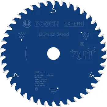 Pilový kotouč BOSCH Pilový kotouč EXPERT Wood, 168 × 1,8/1,2 × 20 mm, T42 2608901872 free_store_pickup