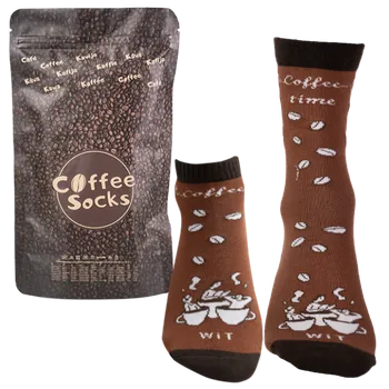 Pánské ponožky Dárkový set - Káva mix 3 - velikost 43-46 (Velikost 43-46)