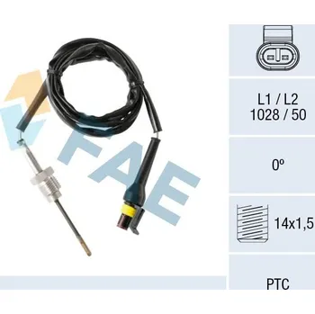 Čidlo automobilu Čidlo, teplota výfukových plynů FAE 68009