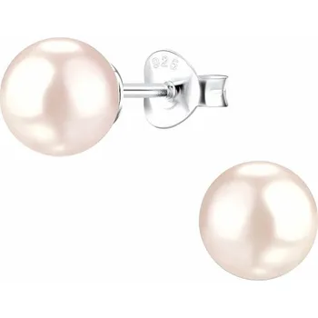 Náušnice 00481 Stříbrné náušnice 8 mm PEACH PEARL 8 mm, 0,95 g