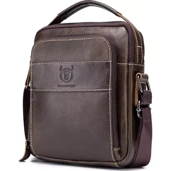 Bullcaptain pánská kožená messenger taška Ursicin Hnědá