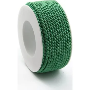 Příze Šňůra Twisted 4 mm Zelená