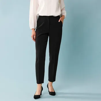 Dámské kalhoty Cigaretové kalhoty, pro menší postavu černá 50