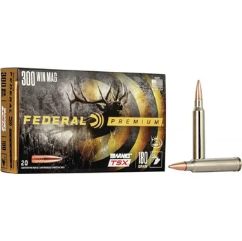 Sportovní střelba Federal Náboj kulový Federal, Vital Shok, .300 WinMag, 180GR (11,7g), Barnes TSX