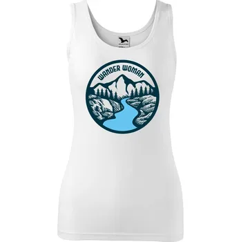 Dámské tílko s potiskem Wander woman Velikost: L, Barva: Bílá