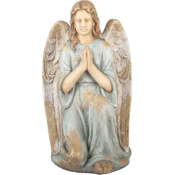 Vánoční dekorace Béžová antik dekorace socha anděl Angel Baroque - 34*36*55 cm