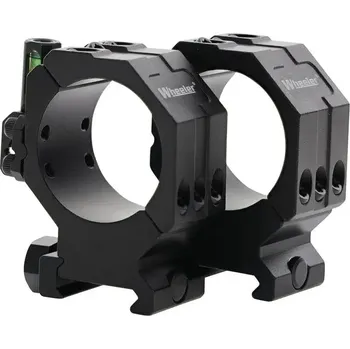 Airsoft Wheeler Engineering Montážní kroužky Picatinny s integrovanou libelou – 34mm, vysoké