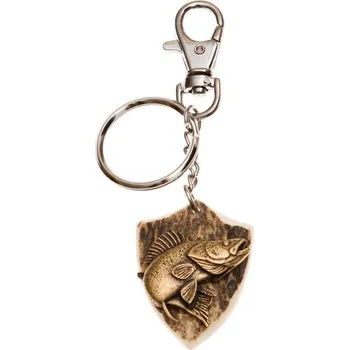 Zubíček Candát (parohová klíčenka erb)