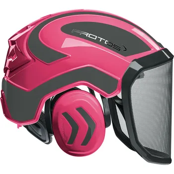 Pracovní přilba Lesnická přilba Protos Integral FOREST růžovo/šedá F39