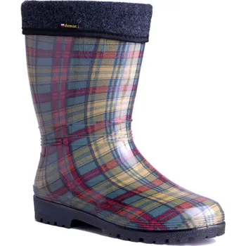Pánská obuv DEMAR - Dámské zateplené holinky RAINNY LUX PRINT 0546 Barva: kostka, Velikost: 37