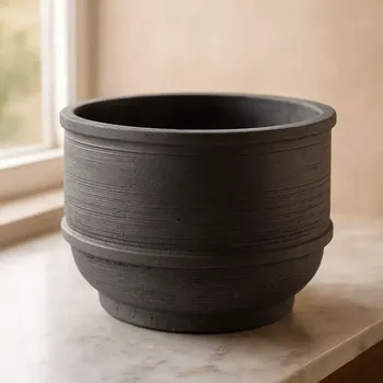 Stojan na květiny Květináč House Doctor, Large Black/Gray Cement Pot