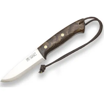 lovecký nůž nůž Joker CN143-P Ranger Bushcraft 11 cm Ořech + Kožené pouzdro, křesadlo