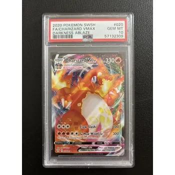 Sběratelská karetní hra Pokémon Pokémon Charizard VMAX 020/189 - PSA 10