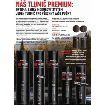 Příslušenství pro sportovní střelbu A-TEC Tlumič A-TEC, model OPTIMA 60, modulový, pro ráže do .30" (7,62mm), na závit 5/8"-24 UNEF