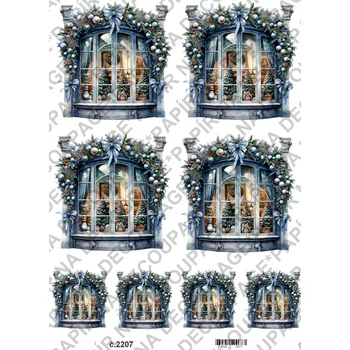 Umělecký papír Rýžový a soft papír na decoupage - Adventní výzdoba - KB2207 Materiál: Soft, Rozměr: A4