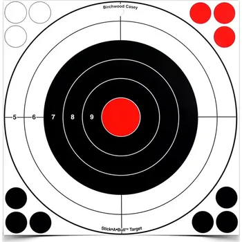 Birchwood Casey Stick A Bull 12" Bull's-Eye Target, 5 ks
