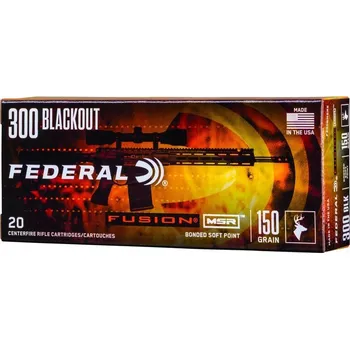 Příslušenství pro sportovní střelbu Federal Náboj kulový Federal, Fusion, .300 AAC Blackout, 150GR (9,7g), pro MSR, Bonded Soft Point