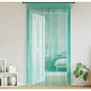 Vánoční dekorace vidaXL Provázkové záclony 2 ks 100x250 cm [132402] Barva: Tyrkysová