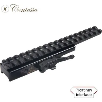 Optik Contessa Základna montáže Contessa, na rozhraní Weaver/Picatinny, rychloupínací, prodloužená, černá