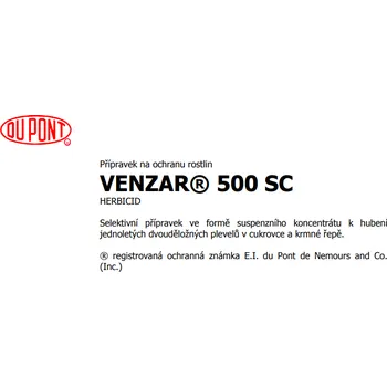 Herbicid VENZAR 500 SC 2l Osvědčení: Mám Osvědčení o odborné způsobilosti osoby 2. nebo 3. stupně