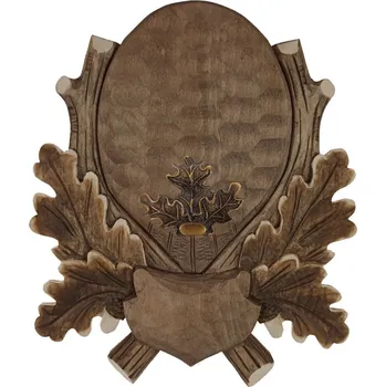 Dřevo Novák Podložka pod trofej č.143 - tónovaná + litinové krytí zbraní