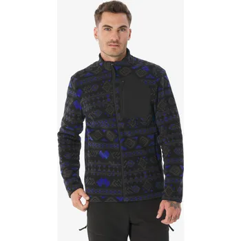 Pánská mikina QUECHUA Pánská turistická fleecová mikina na zip MH 500 M MODRÁ