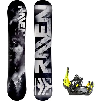 Snowboarding Snowboard komplet Raven Lupus + vázání s230 black/lime Velikost: 154 cm, Velikost vázání: S/M