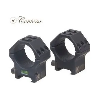 Příslušenství k optickému přístroji Contessa Kroužky Contessa, Tactical s vodováhou, pro Weaver/Picatinny, 30mm, výška 8mm, černé