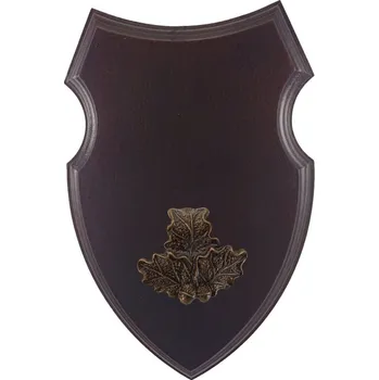 Dřevo Novák Podložka pod trofej č.305 - černá+ bronzový list malý