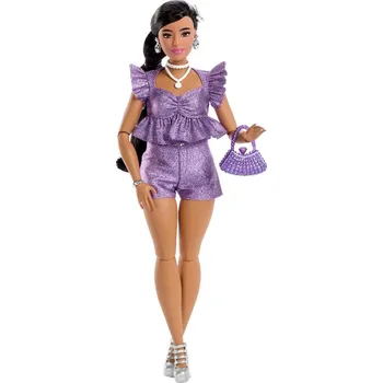 Mattel Barbie DELUXE MODELKA - FIALOVÉ KRAŤASY