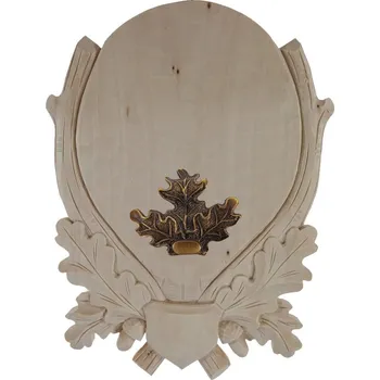 Dřevo Novák Podložka pod trofej č.202 - přírodní bez povrchové úpravy + litinové krytí zbraní