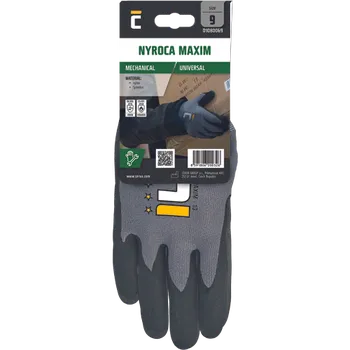 Pracovní rukavice CERVA Rukavice NYROCA MAXIM nitril, blistr Velikost: 11