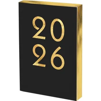 Kalendář Kalendarz książkowy A5 2026 Art dzienny czarny