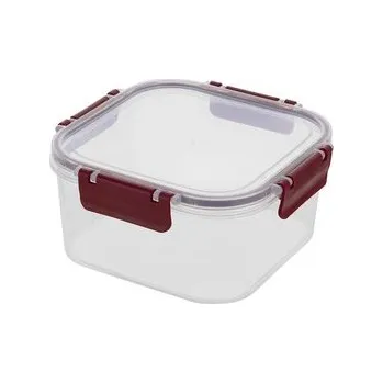 Dóza na potraviny PLASTOVÁ NÁDOBA NA UCHOVÁVÁNÍ POTRAVIN ČTVERECOVÁ CLIP GUARD 2,9L ČERVENÁ