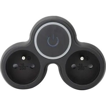 vypínač a zásuvka Solight P105B černá