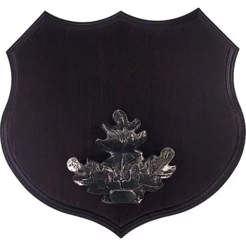 Dřevo Novák Podložka pod trofej č.363 - černá + stříbrné litinové krytí