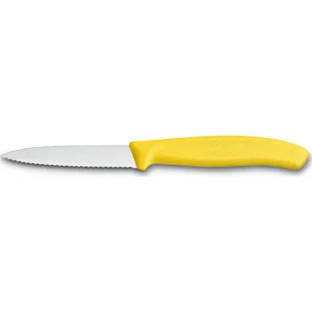 Kuchyňský nůž VICTORINOX nůž na zeleninu 10cm s vroubkovaným ostřím Barva: žlutá