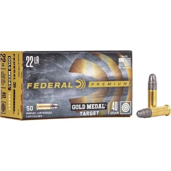 Příslušenství pro sportovní střelbu Federal Náboj kulový Federal, Premium Gold Medal Target, .22 LR, 40GR (2,6g), Solid