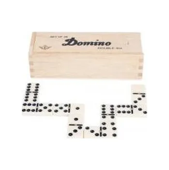 Pexeso Domino Double 6 w drewnianym etui LONGFIELD