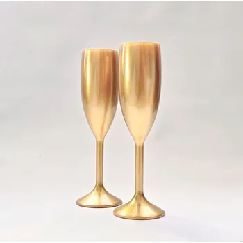 metr Sklenice na prosecco zlatá