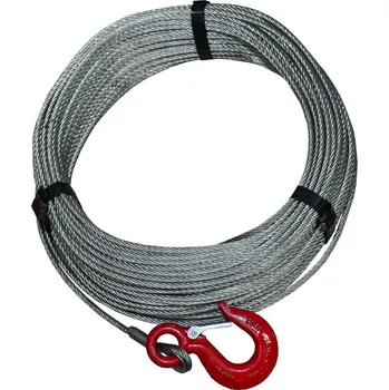Tažné lano Ocelové lano 5mm/ 60m s hákem