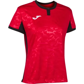 JOMA TOLETUM II FLUOR RED / BLACK dámské tričko - XL