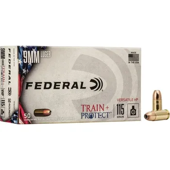 Příslušenství pro sportovní střelbu Federal Náboj kulový Federal, Train + Protect, 9mm Luger, 115GR (7,5g), VHP